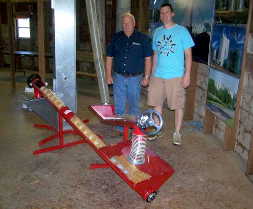 Model Grain Elevator with augers and a grain elevator